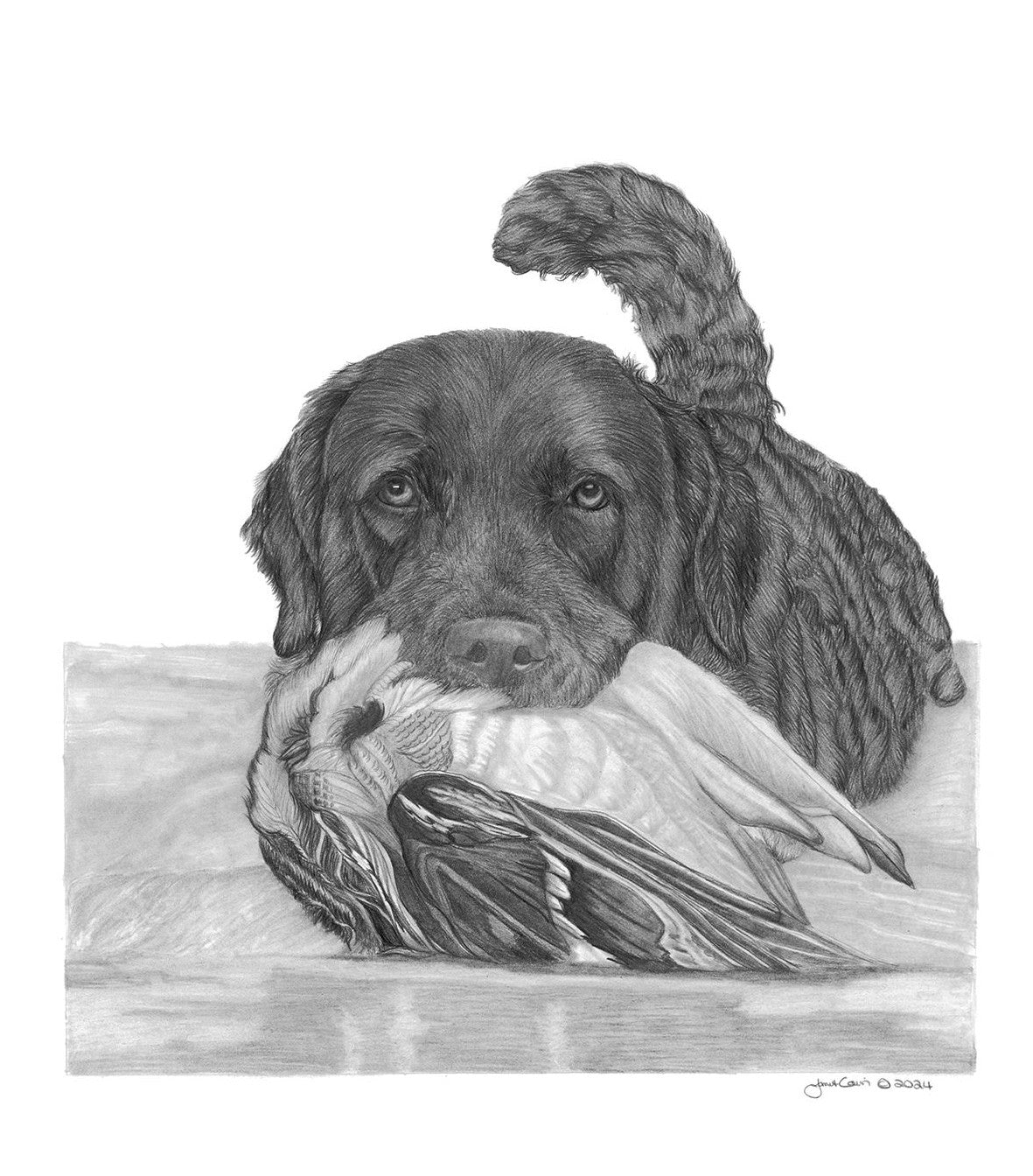 "Coming In" Chesapeake Bay Retriever MINIATURE