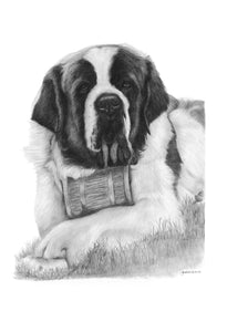 "Faithful Friend"  MINIATURE - Saint Bernard