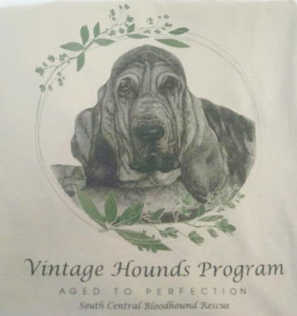 T-shirts for Supporting our Senior Program at "Vintage Hounds" South Central Bloodhound Rescue