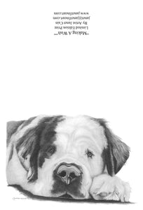 "Making A Wish" NOTE CARDS - Saint Bernard