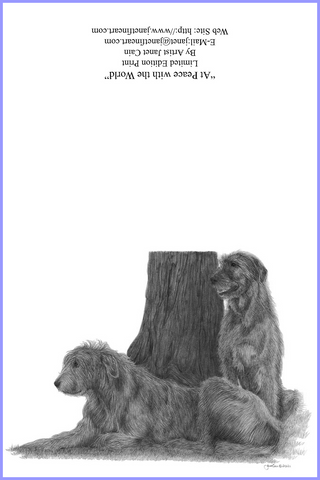 "At Peace With The World" (Irish Wolfhound) Notecards