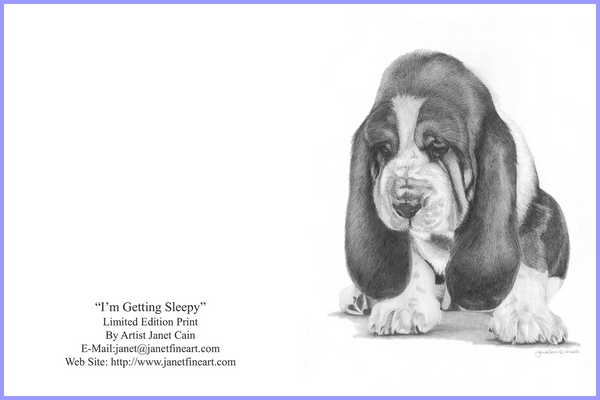 Basset Hound "Miniature" and "Notecard" Supporting Mid-Atlantic Basset Hound Rescue