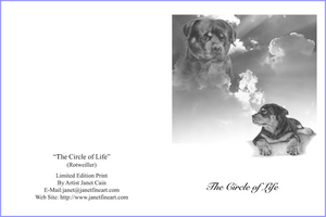 "Circle of Life" (Rottweiler) Notecards
