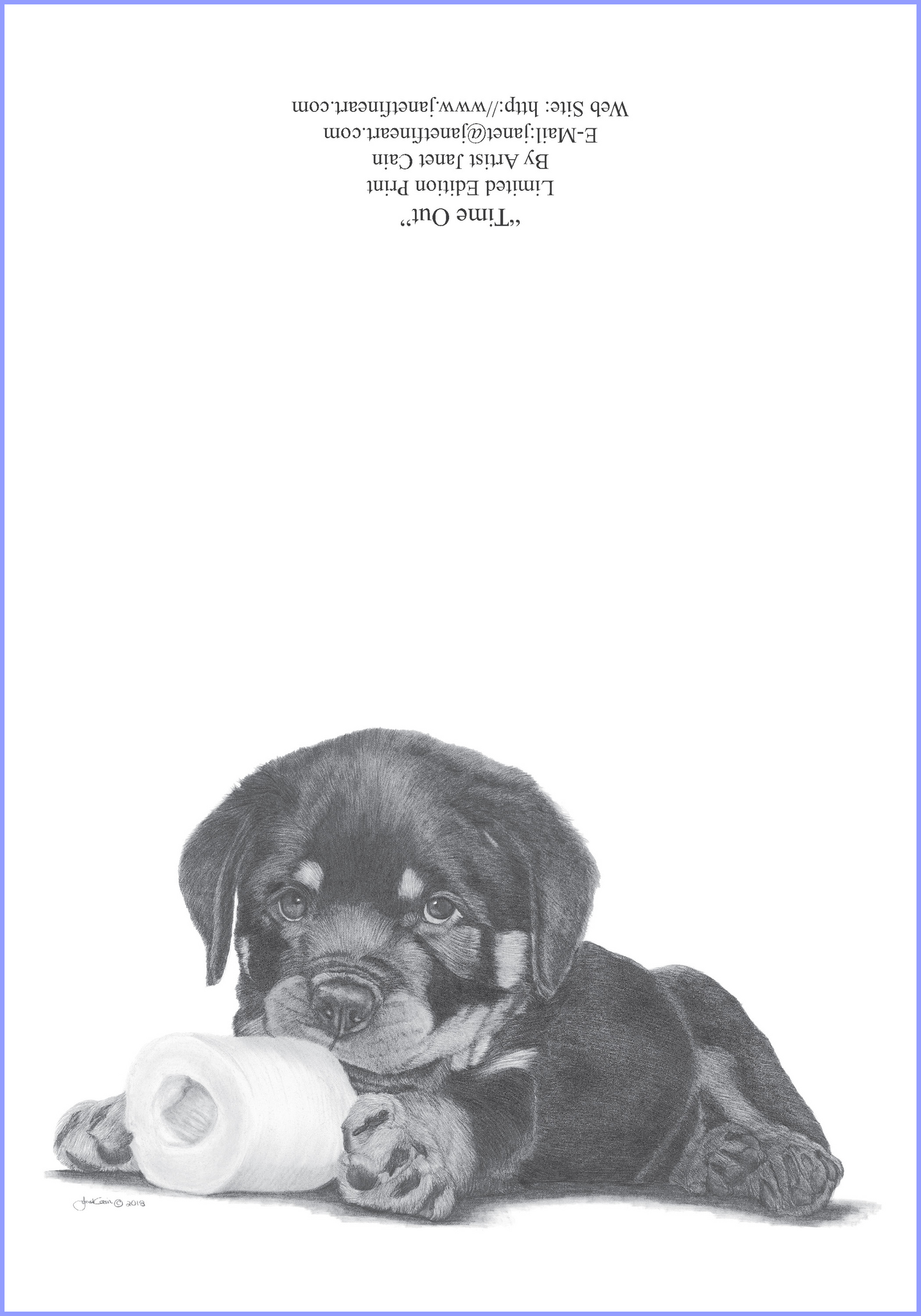 "Time Out" (Rottweiler) Notecards