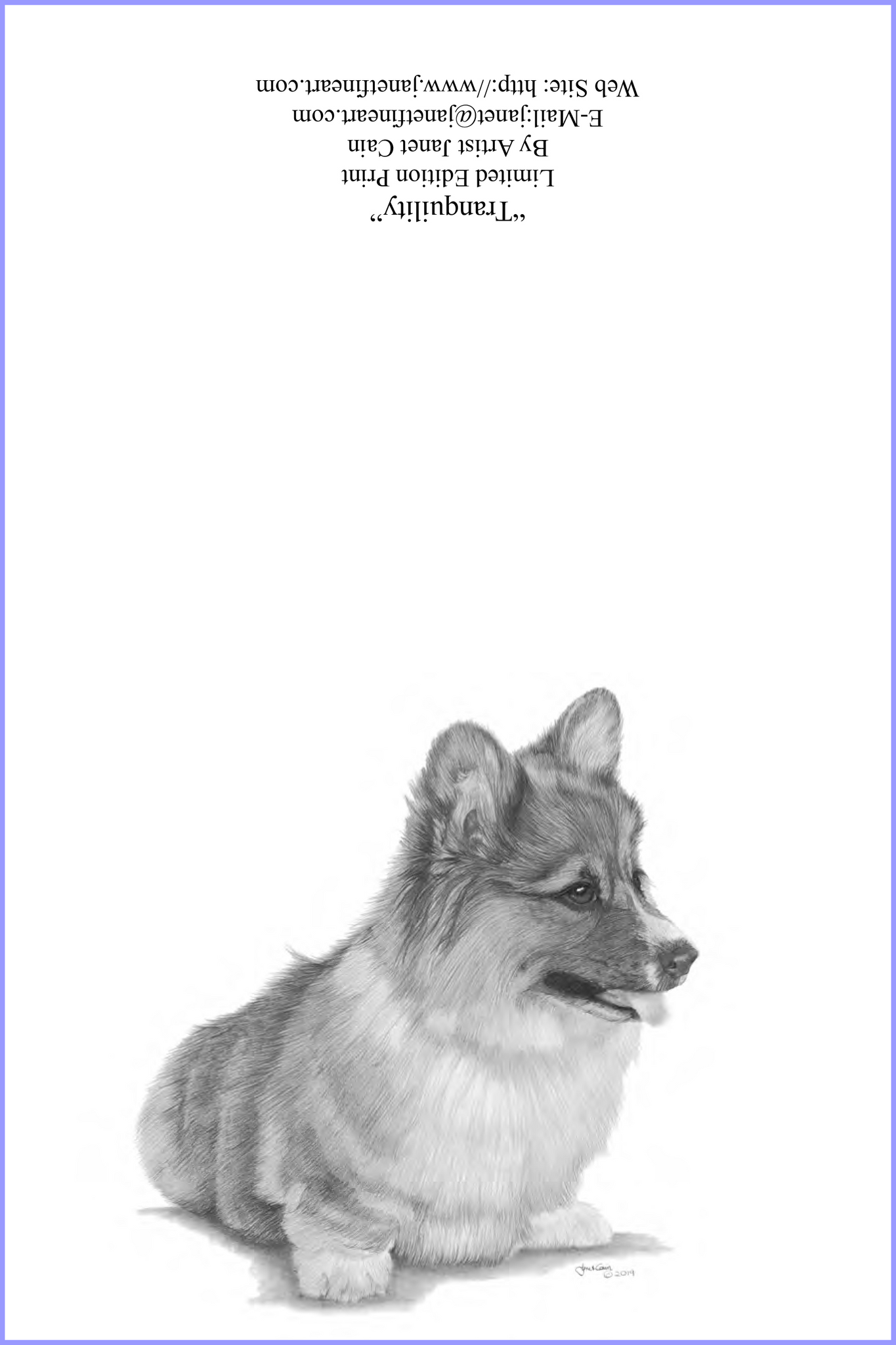 "Tranquility" (Welsh Corgi) Note Cards