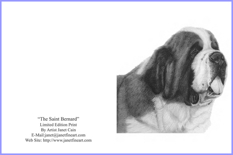 "The Saint Bernard" (Saint Bernard) Note Cards